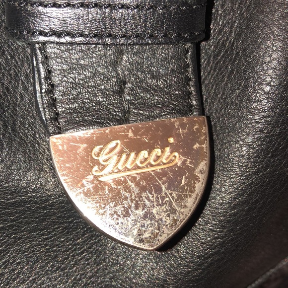 Gucci Authentic Leather Handbag travel  Tote - Picture 6 of 16